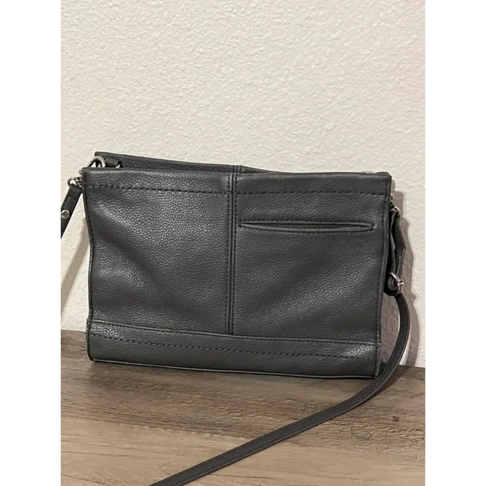 The Sak - Small Grey Leather Crossbody Purse